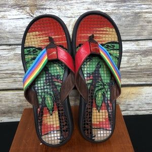 rainbow nike sandals
